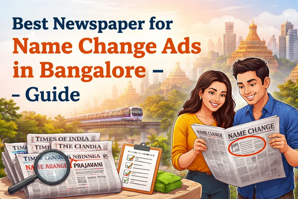Best Newspaper for Name Change Ads in Bangalore – Guide