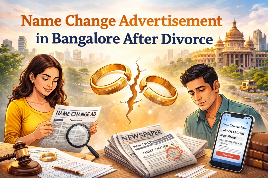 Name Change Advertisement in Bangalore After Divorce