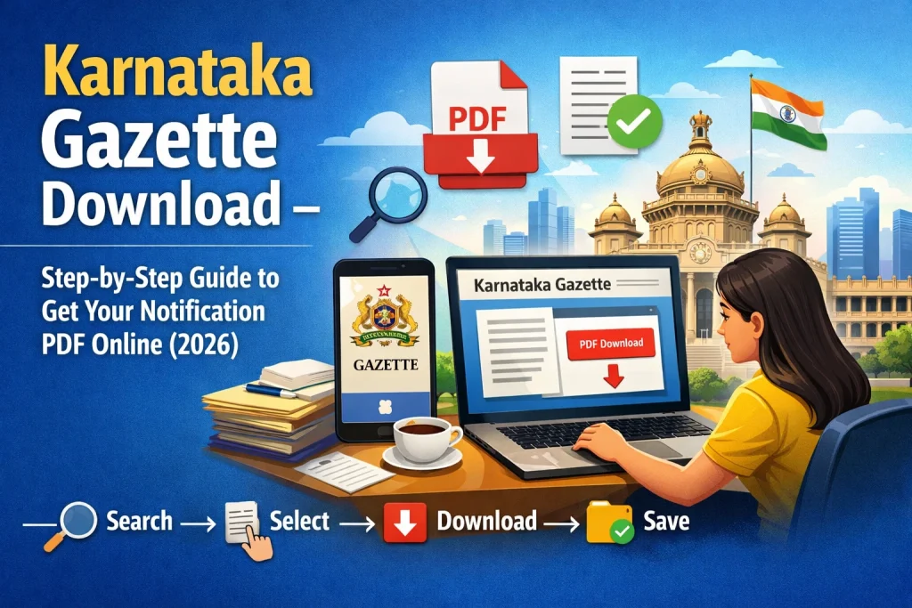 Karnataka Gazette Download – Step-by-Step Guide to Get Your Notification PDF Online (2026)