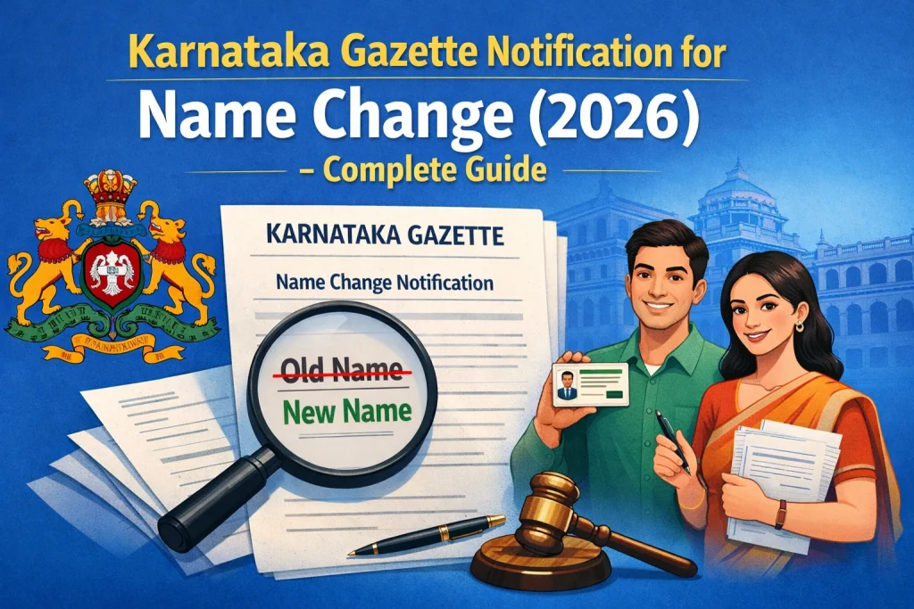 Karnataka Gazette Notification for Name Change (2026) – Complete Guide