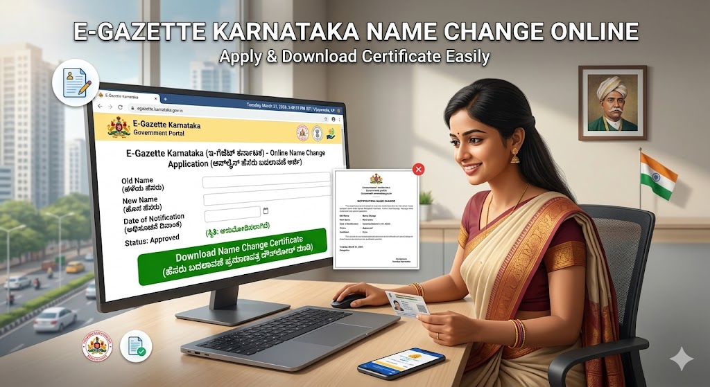 E-Gazette Karnataka Name Change Online | Apply & Download Certificate