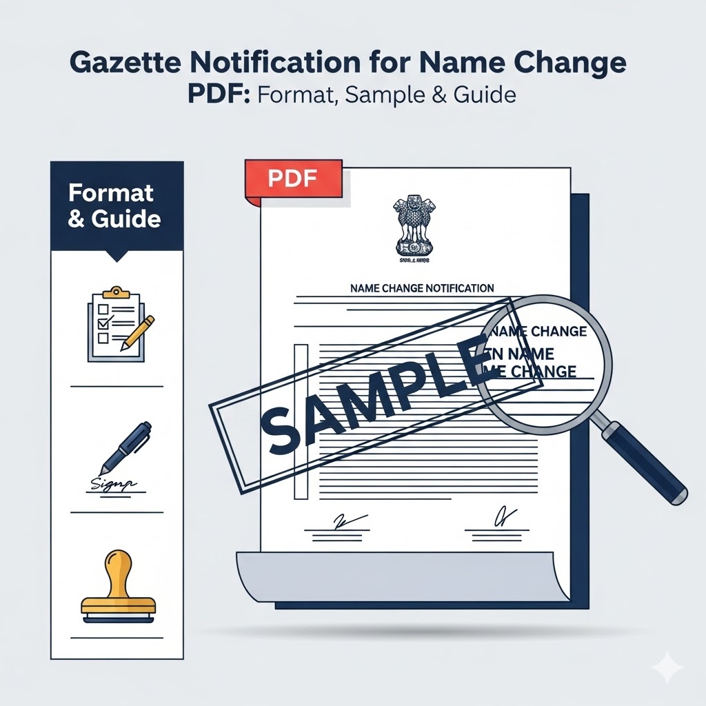 Gazette Notification for Name Change PDF: Format, Sample & Guide