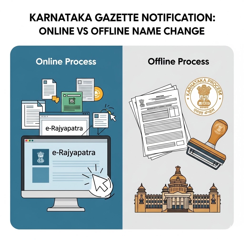 Karnataka Gazette Notification: Online & Offline Name Change