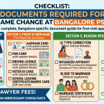 Checklist: Documents Required for Name Change at Bangalore PSK
