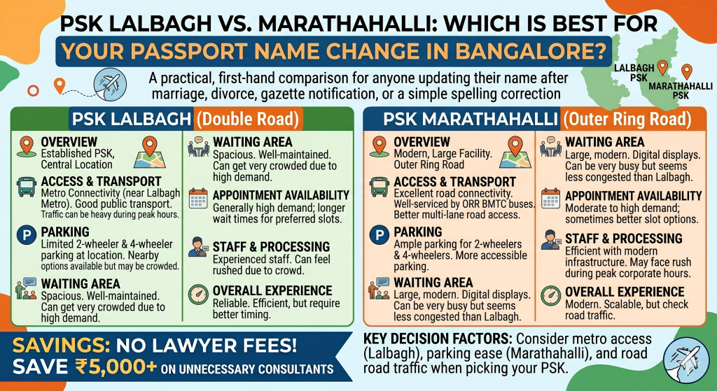 PSK Lalbagh vs. Marathahalli: Which is Best for Your Passport Name Change in Bangalore?