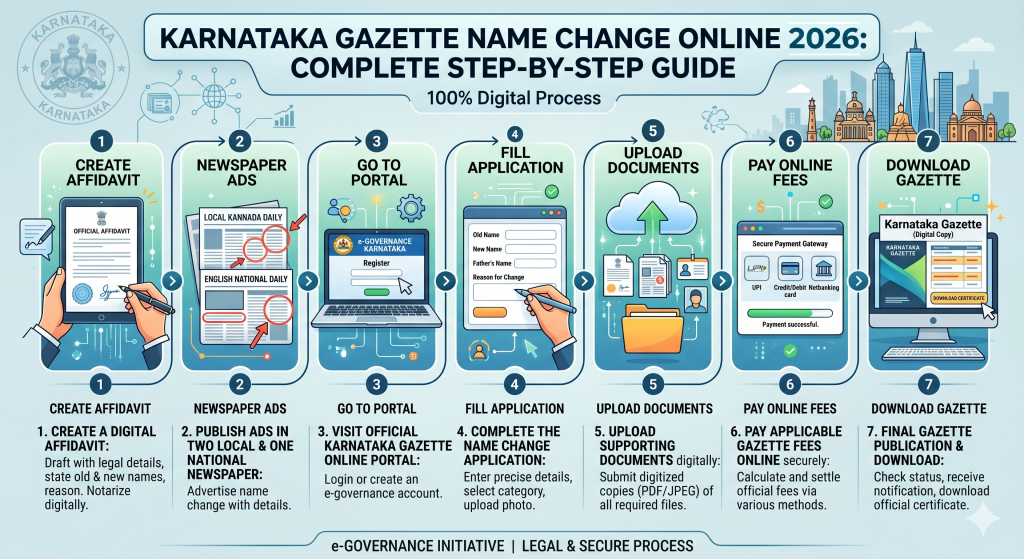 Karnataka Gazette Name Change Online 2026: Complete Step-by-Step Guide