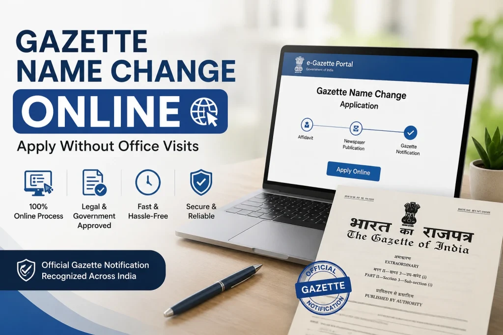 Gazette Name Change Online: Apply Without Office Visits