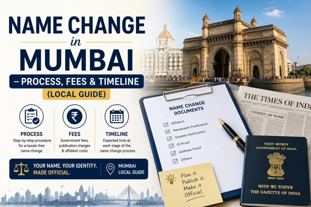 Name Change in Mumbai: Process, Fees & Timeline Guide