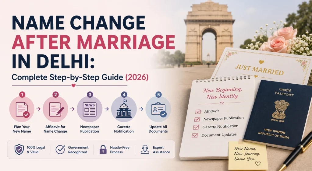 Name Change After Marriage in Delhi: 2026 Step-by-Step Guide