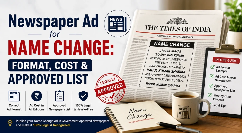 Newspaper Ad for Name Change: Format, Cost & Approved List