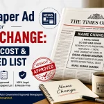 Newspaper Ad for Name Change: Format, Cost & Approved List