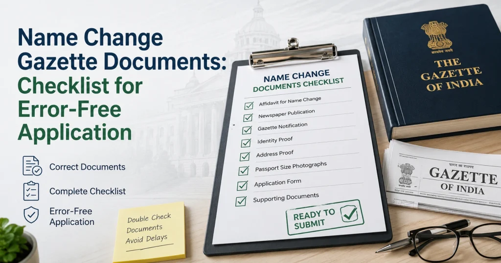 Name Change Gazette Documents: Checklist for Error-Free Application