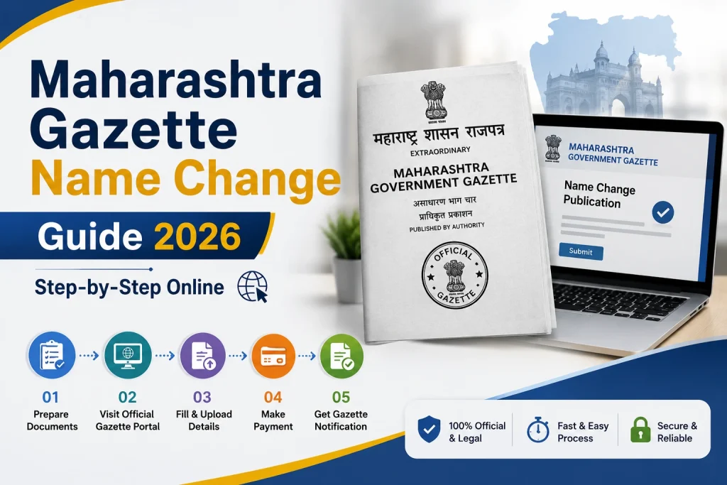 Maharashtra Gazette Name Change Guide 2026 | Step-by-Step Online