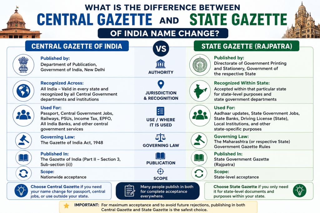 Central Gazette Vs State Gazette Name Change
