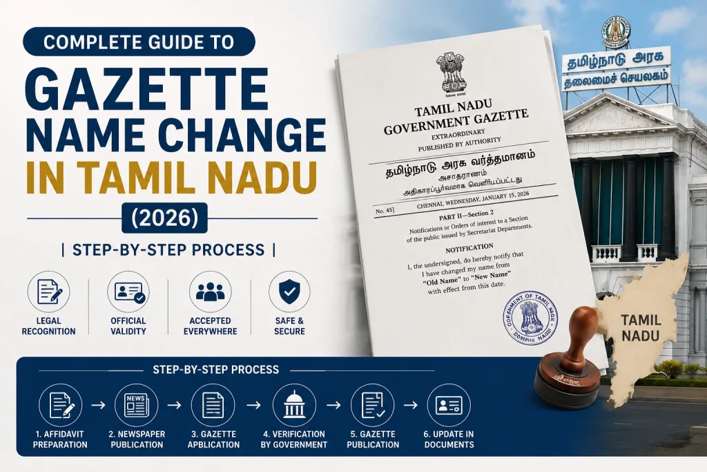 Complete Guide to Gazette Name Change in Tamil Nadu (2026) | Step-by-Step Process