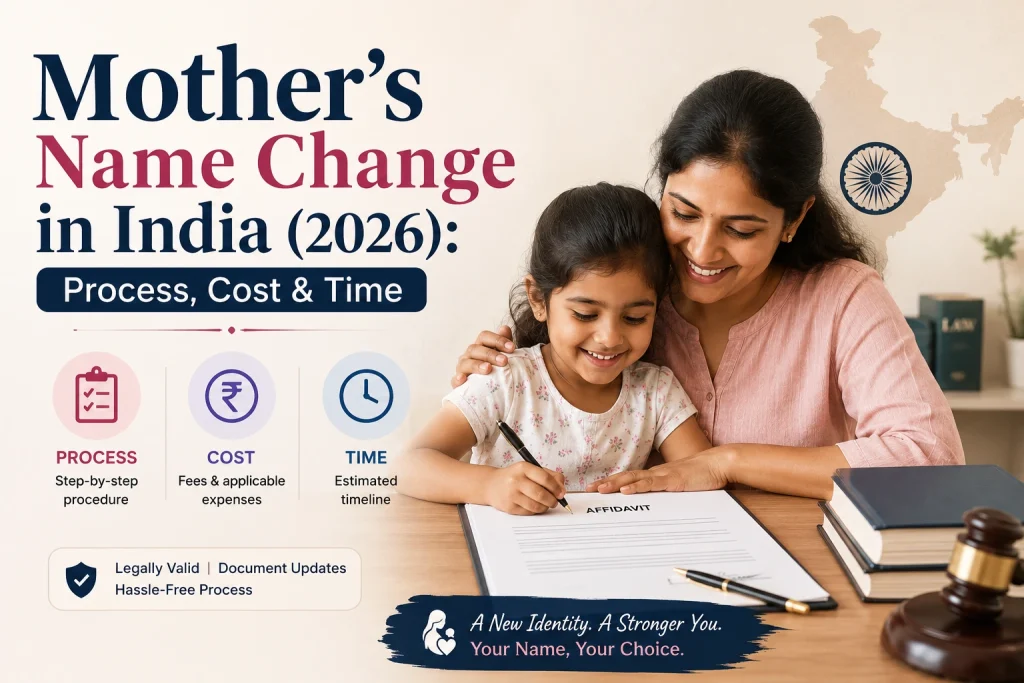 Mother’s Name Change in India (2026): Process, Cost & Time
