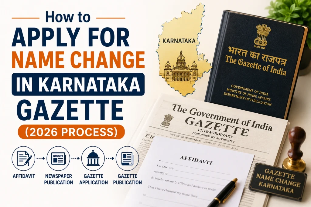 How to Apply for Name Change in Karnataka Gazette (2026 Process)