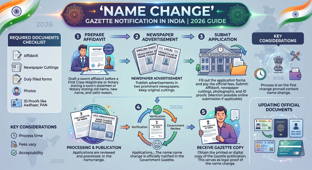 Gazette Notification for Name Change in India | 2026 Guide