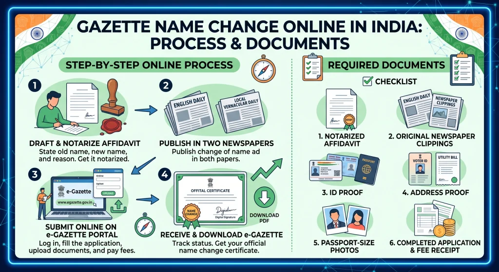 Gazette Name Change Online in India: Process & Documents