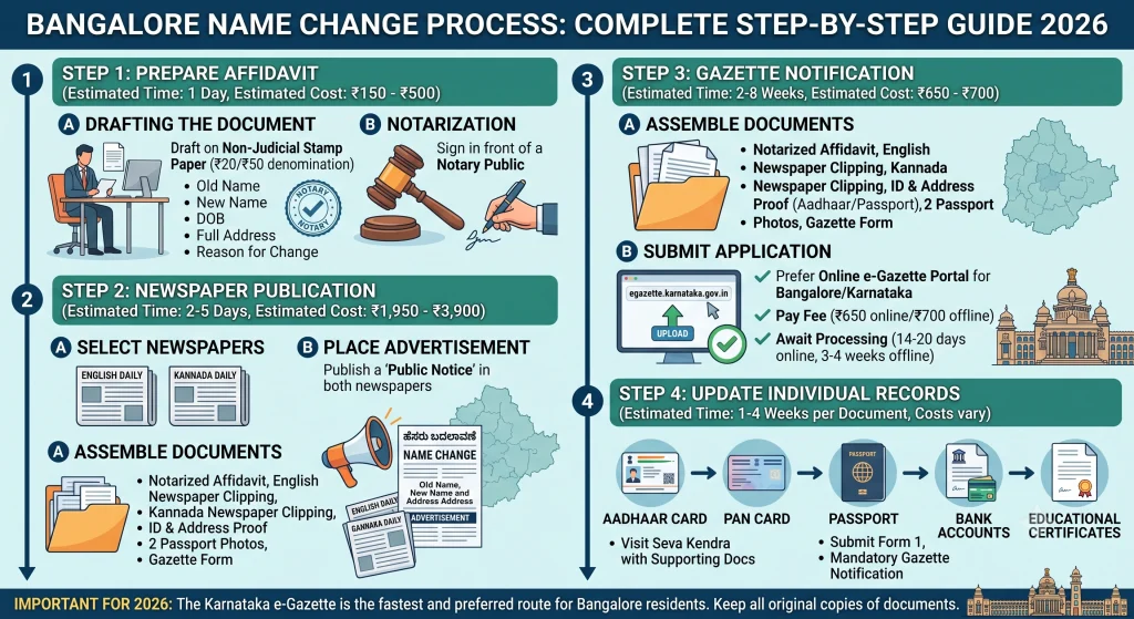 Name Change Process in Bangalore: Step-by-Step Guide 2026