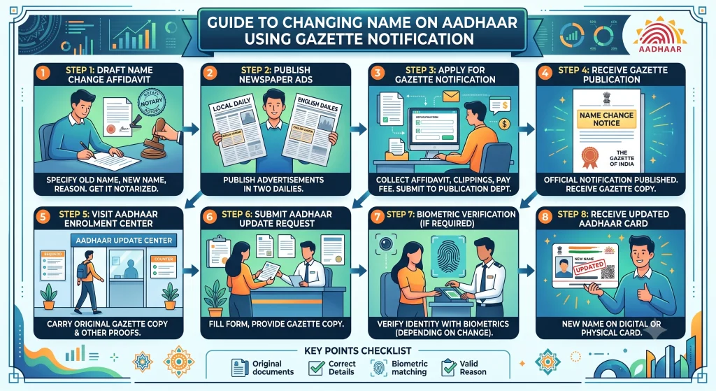 Gazette Notification for Name Change in Aadhaar