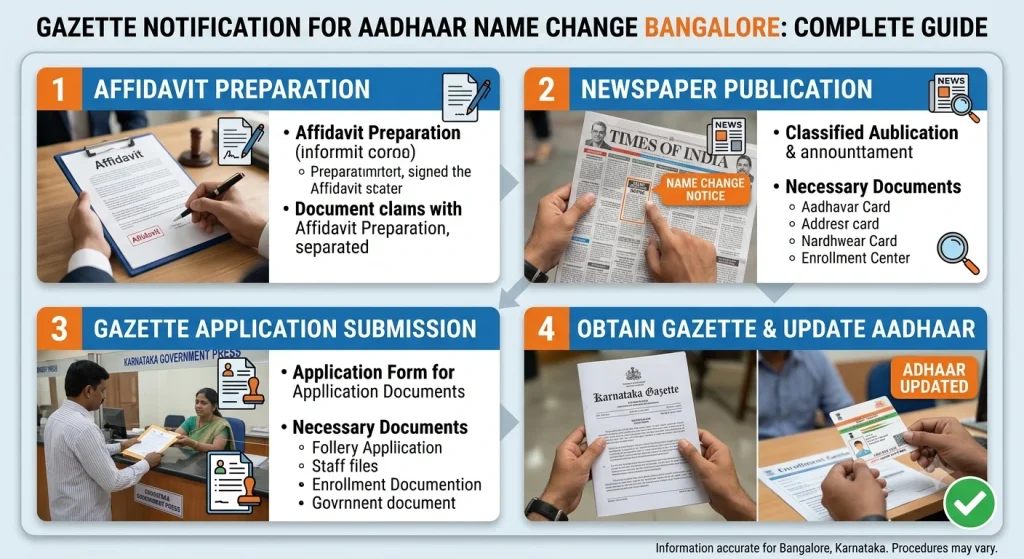 Gazette Notification for Aadhaar Name Change Bangalore