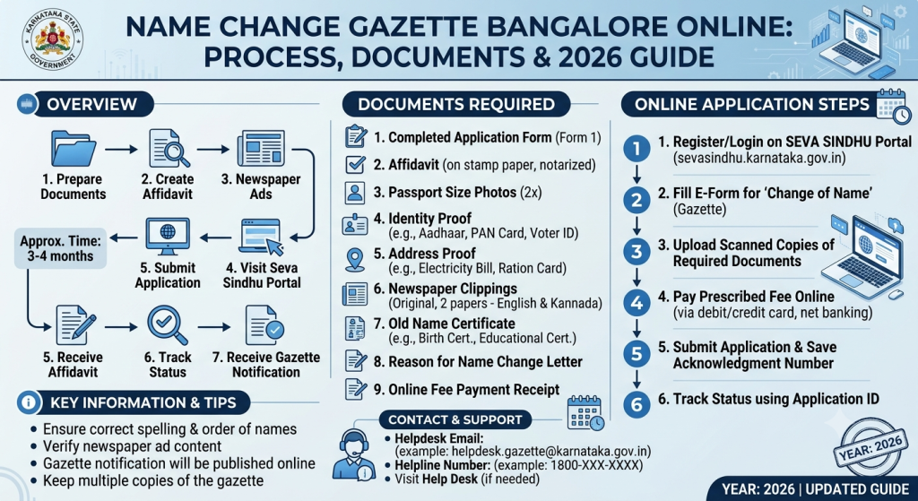 Names Changes Gazette Bangalore Online: Process & Docs 2026