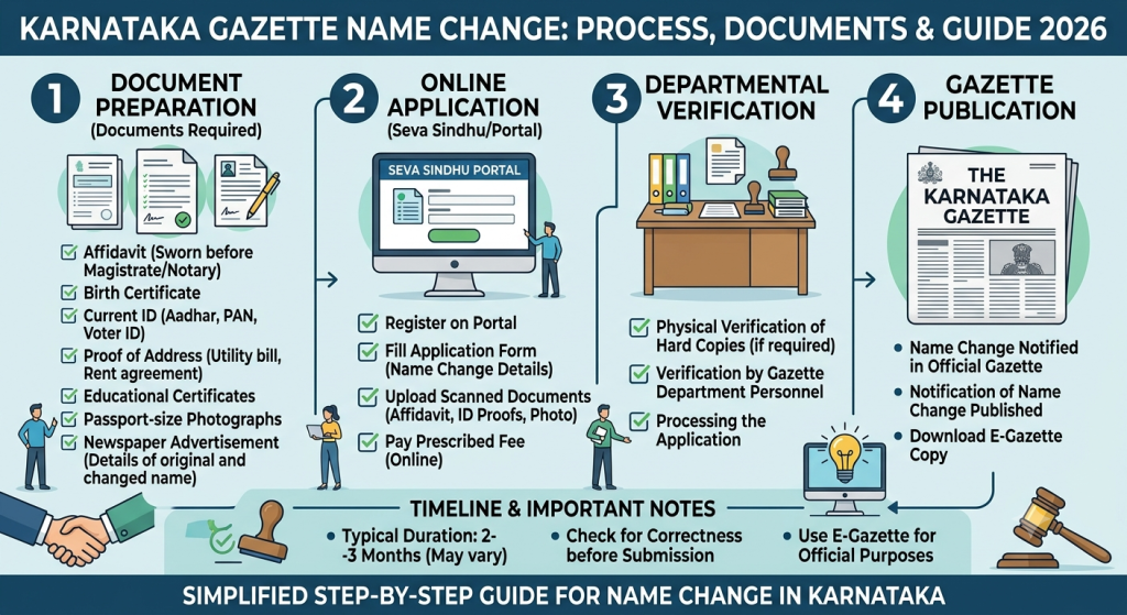 Karnataka Gazette Name Changes: Process & Documents 2026