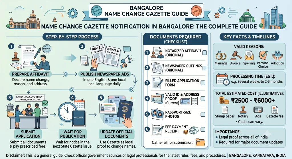 Name Change Gazette Notification Bangalore: Guide 2026