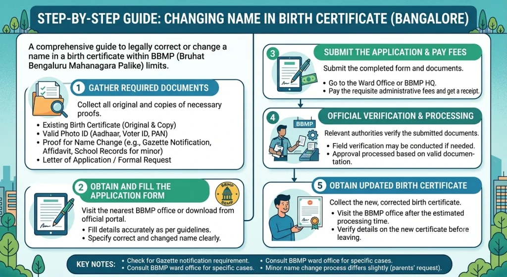 How to Change Name in Birth Certificate Bangalore 2026