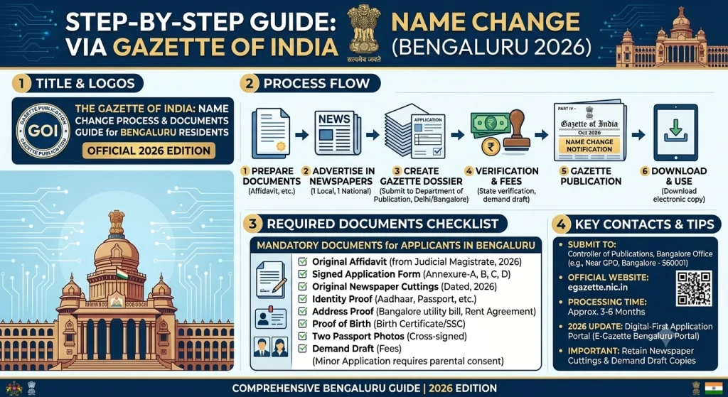 Gazette of India Names Change Bangalore: Process 2026