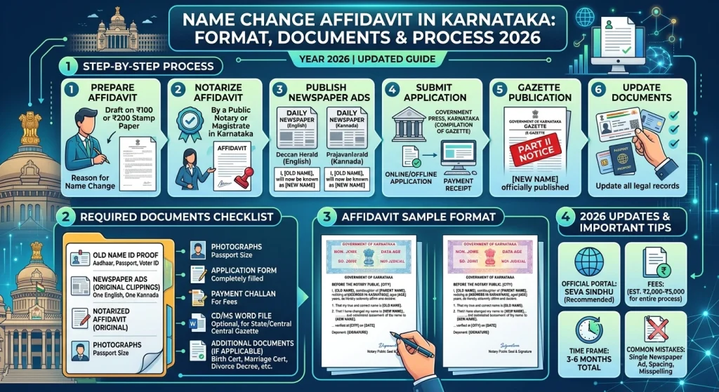 Names Changes Affidavit in Karnataka: Format & Process 2026