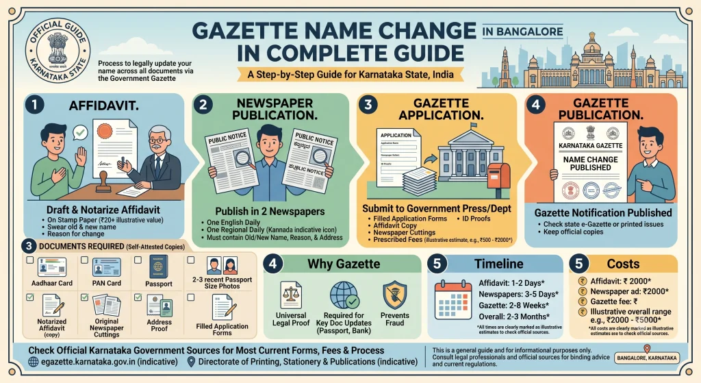 Gazette Name Change in Bangalore: Step-by-Step Process & Documents