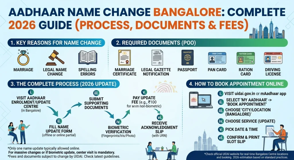 Aadhaar Names Change Bangalore: Process & Documents 2026