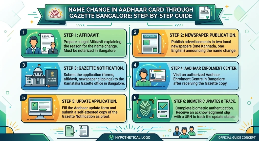 Name Change in Aadhaar Through Gazette Bangalore 2026