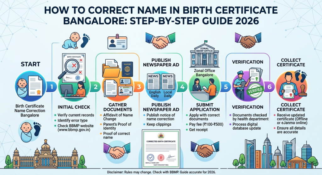 How to Correct Names in Birth Certificate Bangalore 2026
