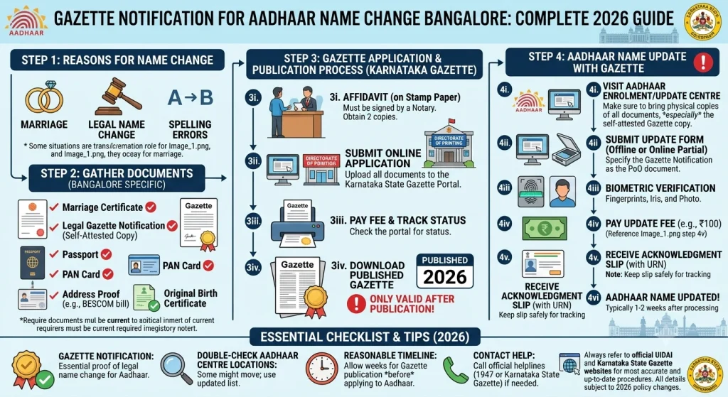 Gazette Notification for Aadhaar Names Change Bangalore 2026