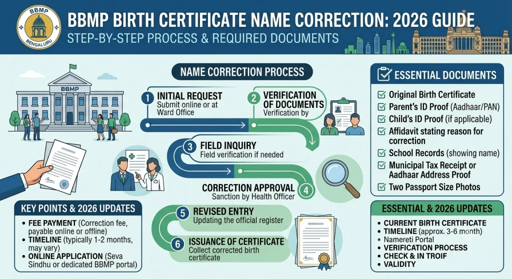 BBMP Birth Certificate Names Correction: Process & Docs 2026
