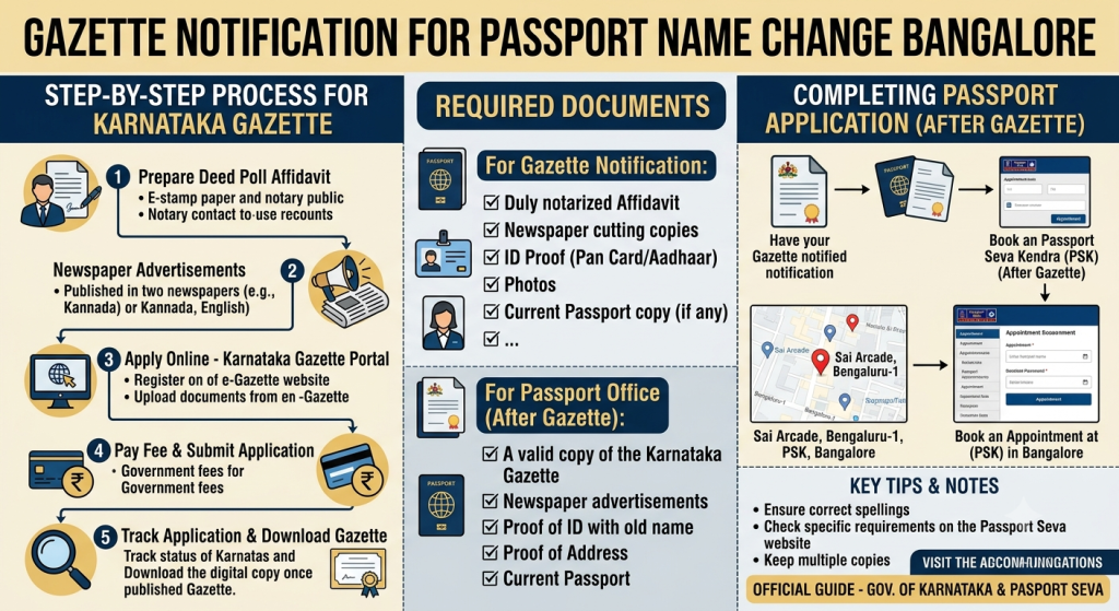 Gazette Notification for Passport Name Change Bangalore 2026