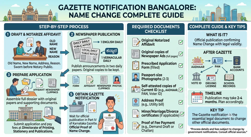 Gazette Notification Bangalore: Name Change Guide 2026