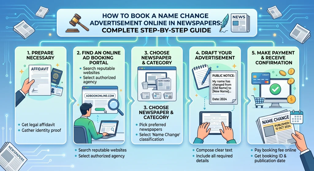 Book Name Change Advertisement Online: Complete Guide 2026