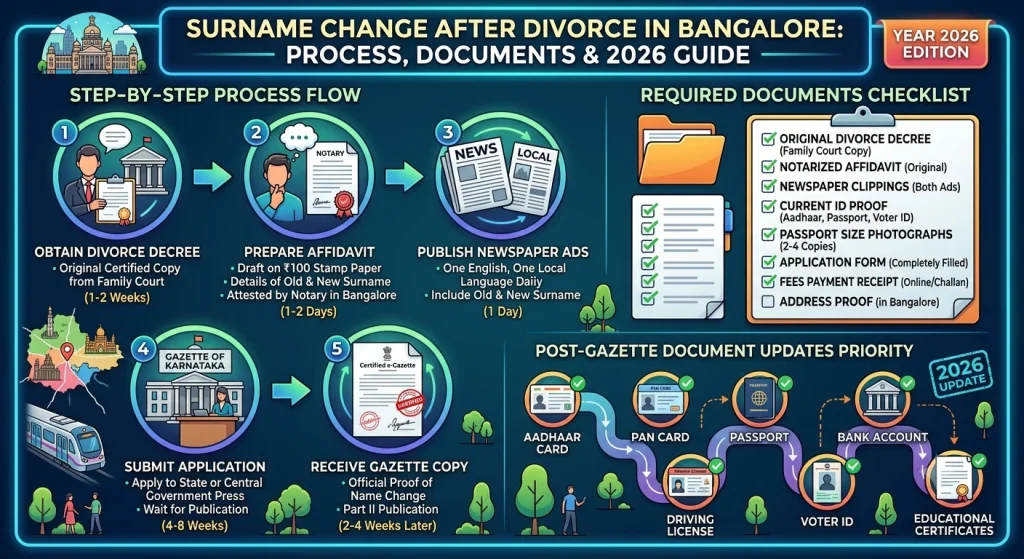 Surname Change After Divorce Bangalore: Process 2026