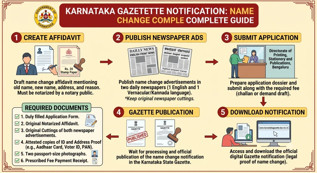 Karnataka Gazette Notification for Name Change 2026