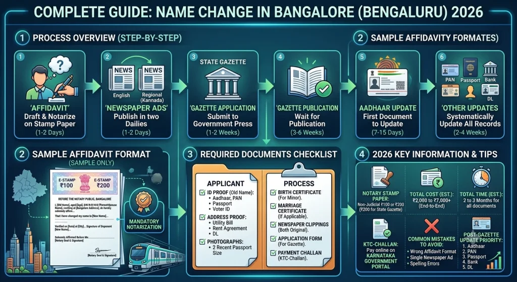 Names Changes Affidavit Bangalore: Format & Process 2026