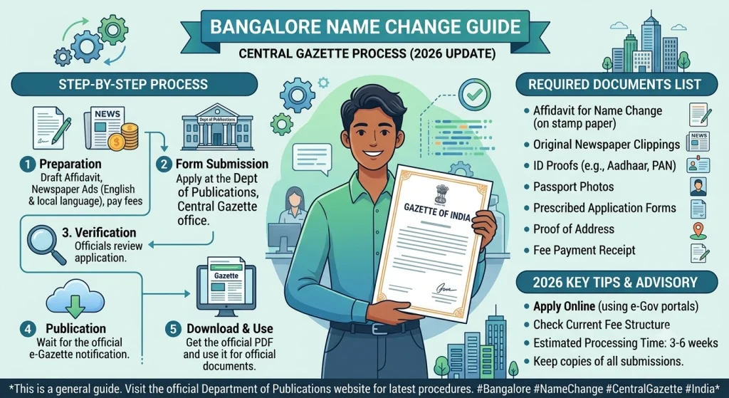 Central Gazette Names Change Bangalore: Process & Documents 2026