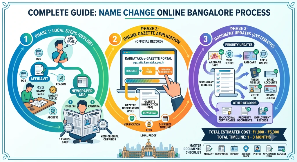 Name Change Online Bangalore: Process & Documents 2026
